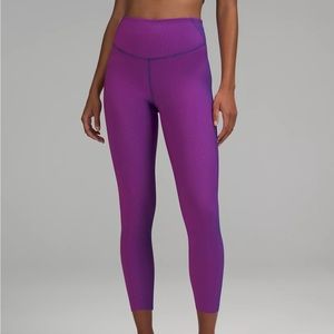 lululemon Base Pace HR leggings 25” two tone ribbed